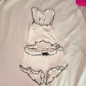 ruffles and bows UO pj set XS